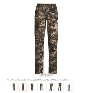 Under Armour Women's Storm Hardwoods STR Pant, UA Barren Camo/Black, Size 16 NWT
